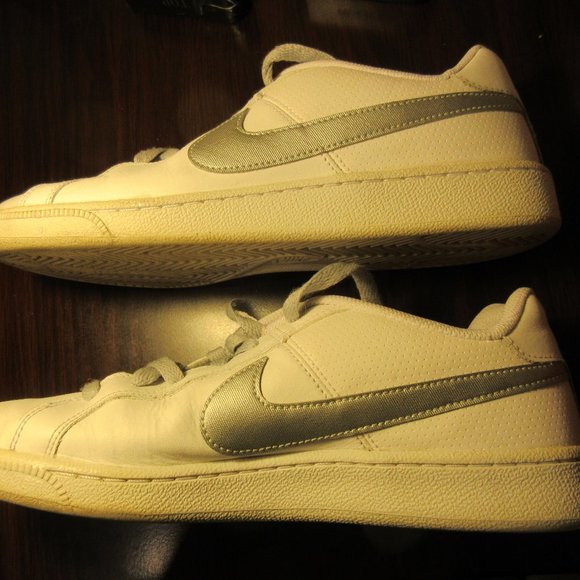 Nike Court Royale White Metallic Silver women's sneaker size 9.5 - Picture 4 of 7